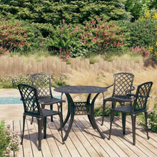 MNCVXAXG 5 Piece Cast Aluminum Bistro Set Black