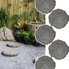Elitix Stepping Stone Log Look Step Outdoor Large Stones 14" / 18" / 21", Stepping Garden Stone for Gardening Decorative, Walkway Pavers for Pathway Lawn Funeral(Color:Small,Size:5-pcs)