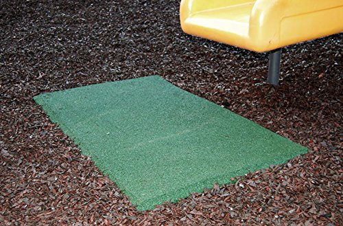 IncStores Outdoor Playground Mat 2 1/4 Inch Thick Rubber 32" x 54" Earth