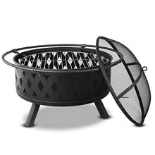 Fire Pit Fire Pit Outdoor Wood Burning Pits Heating Large Steel BBQ Grill Bowl for Winter with Cooking Grate