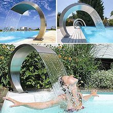 DEHIWI Swimming Pool Stainless Steel Waterfall Fountain Waterfall Spillway Pool Fountain Decoration Pool Water Feature Outdoor Spray Water Curtain,for Pond,Hot Springs,Spa Pool,80cm*50cm