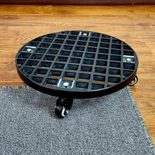 SHAOMABA Plant Stand Planter Caddy with Locking Wheels,Round Flower Pot Rack Planter Trolley with 360° Rotating Casters Rolling Tray(40cm)