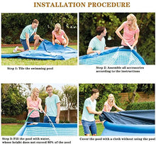 FFCJJDS Outdoor Frame Swimming Pool with Rainproof Dust Covers