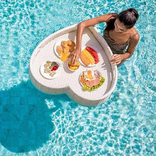 ERoomQ Swimming Pool Floating Tray Floating Tray, Floating Tray for Pool, Floating Serving Trays, Swimming Pool Floats for Adults for Sandbars, Spas, Bath, and Parties (Leaf Shape 80 * 60 * 15Cm)