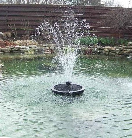 Custom Pro 3000 Floating Pond Aerator and Fountain with Multi Tier Nozzle and LED Light Ring Multicolor