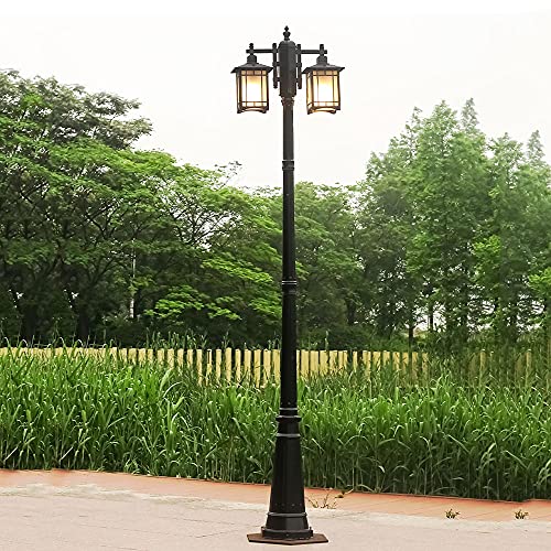 Outdoor Floor Lamp Outdoor Waterproof High Post Lamp Traditional Victoria Floor Lamp Yard Villa Landscape Lawn Community Column Lighting Anti-r Aluminum