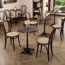 JOSOGO Vintage Bistro Table, Restaurant Table, Multi-Shape with Ornate Cast Iron Base, Sturdy & Elegant, for Cafe, Patio and Living Room(A,50cm)