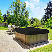 Hot Tub Cover/Spa Cover 18 Oz Waterproof - 100% Weather Resistant Outdoor Square Spa Cover with Elastic for Snug Fit (14" H x 85" W x 85" D, Black)