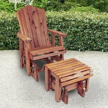 American Furniture Classics Model MM102-110 23" Cedar Adirondack Glider with Gliding Ottoman