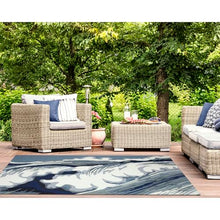 Liora Manne Capri Indoor/Outdoor Handmade Synthetic Blend Area Rug Wave Ocean 7'6" x 9'6