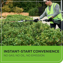 Greenworks 82V 24 in Cordless Pole Hedge Trimmer, 2.5 Ah Battery, Charger