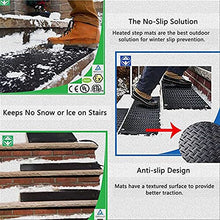 LGYYGL Snow Melting Mats Heated Snow Melting Mats for Entrances-Outdoor Stairs- PVC Heated Snow and Ice Melting Mat, W/Power Cord, Slip-Proof Design for Extra Traction, Winter Outdoor Snow- Black
