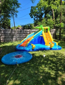 Whubefy Inflatable Water Slide Bounce House Multicolor