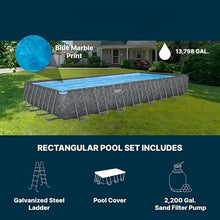31'4" x 16' x 52" Rectangular Above Ground Frame Swimming Pool Set w/Pump