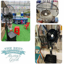 CUTPOIY Outdoor Misting Fan with 11 Gal Tank, 90° Oscillating Cooling Spray Fan, Waterproof & Dust-Resistant Pedestal Fan for Patio, Garden & Industrial Use, 550mm/22in