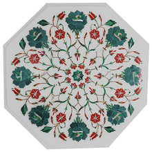 crafts look Exclusive White Marble Coffee Table Top Floral Inlay Art Outdoor Decor