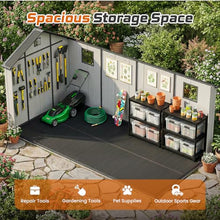 Jocoevol Heavy Duty Storage Shed, 8x15FT Resin Outdoor Shed for Backyard