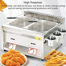 Stainless Steel LPG Gas Fryer for Home and Commercial Use | Adjustable Firepower with Large Capacity | Includes Accessories | Ideal for Cooking Variety of Foods Cleaning,8L+8L