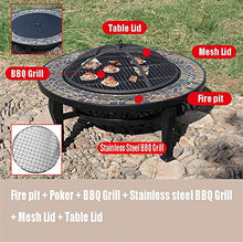 Outdoor Fire Pit Garden Wood Burning Fire Bowl, Portable Outdoor Heating Fireplace, Used for Outdoor Cooking and Campfire, 86cm/33.9" (Color : Kit-2) (Kit 3)