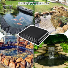 Renmlion Heavy Duty Black Polythene Sheet - Koi Fish Ponds Membrane Waterproof Flexible Pond Liner 0.13mm Thick - Heavy Duty Impermeable Film for Water Garden Pond Tarp(32.8x49.2ft)