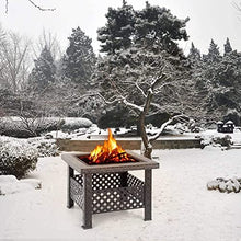 BBQ Grill Outdoor Outdoor Fire Pit with BBQ Grill Shelf Metal Garden Fireplace Patio Firepit Stove Brazier Outdoor Fireplace BBQ Grill Poker,Outdoor Fire Pits