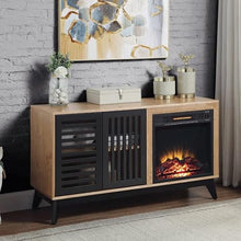 Furniture Fireplace in Oak & Espresso Finish