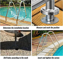 Pool Handrail Handle Grab Rails Swimming Pool Rail Pool Railing Pool Handrail for Inground Pools,81 X 90Cm (L X H) Swimming Pool Railings (Color : 1pcs)