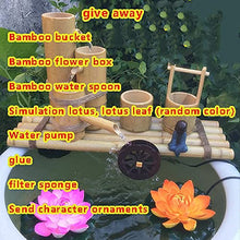 EliteBloom Bird Bath Water Features for The Garden Solar Powered,Bamboo Flowing Water Water Feature Fountain Feng Shui Wheel Waterwheel Humidifier,80Cm Ornaments