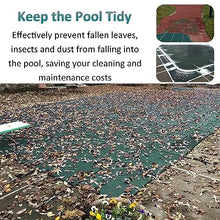LZMZMQ Pool Cover Elastic/Loop Lock Covers Retractable, Diameter 1 1.5 2 2.5 3 3.5 4 4.5 5 5.5 6 6.5 7 M Round Inground Pool Safe Cover with Brass Accessories & Tool, Green Solid(8.9m/29ft)