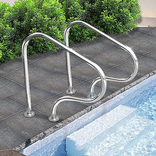 Swimming Pool Grab Rail Pool Handrails Rustproof Pool Stair Railing with Quick Mount Base Thickness 1mm 250lbs Load Capacity/Silver / 80x80x27cm (Silver 80x80x27cm)