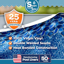 Smartline 21 ft x 41 ft Oval Waves of Poseidon Pool Liner
