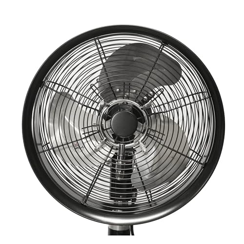MCS Products 14" Oscillating Misting Fan With 4 Nozzle Mist Ring - Black