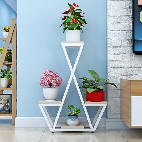 RWGOVLU Flower Stand Metal Plant Shelf Modern Multi-layer Wrought Iron Flower Stand Floor-standing Living Room European Creative Indoor Plant Racks Plant Stand