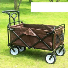 BIOMICE Collapsible Wagon Outdoor Folding Utility Wagon Garden Cart Foldable Pull Wagon Camping Trolley On Wheels Heavy Duty Hand Cart Garden Cart(B)