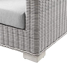 Lounge Sectional Sofa Chair Set, Rattan, Wicker, Grey Gray, Modern, Outdoor Patio Balcony Bistro
