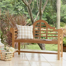 Misc 4ft Teak Bench Natural Traditional Backed