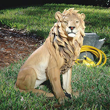Design Toscano King of Beasts Lion Indoor/Outdoor Garden Statue, 13 Inches Wide, 21 Inches Deep, 27 Inches High, Handcast Polyresin, Full Color Finish