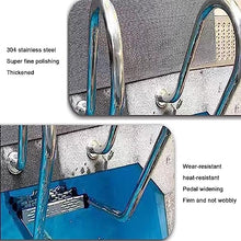 LMMIAMZ Stainless Steel Swimming Pool Ladder - 3 Step Non-Slip Steps, Thickened Handrail for Above Ground Pools, Durable 1.5mm Tube Wall, Silver Finish