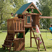 Swing-N-Slide Knightsbridge Wooden Swing Set with Slide and Swings Wood