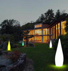 OUFULA Modern Landscape Lamp USB LED Remote Control Creative Water Droplet Lawn Light Waterproof IP65 for Hotel Garden (H120cm(1pcs))