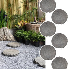 Elitix Stepping Stone Log Look Step Outdoor Large Stones 14" / 18" / 21", Stepping Garden Stone for Gardening Decorative, Walkway Pavers for Pathway Lawn Funeral(Color:Large,Size:6-pcs)