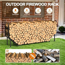 GenSDH Firewood Log Rack Adjustable Heavy-Duty Metal Firewood Rack 4Ft, 5.3Ft, .9Ft for Indoor/Outdoor Storage,5.3ft Firewood Rack