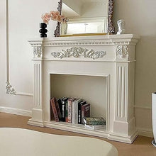 EQUALIZE Fireplace Simulation Flame Electric Fireplace Insert Firebox Decorative Fireplace Chimneypiece Wood Mantel LED Optical Flame 3D Fireplaces (Color : White, Size : Without Heater)