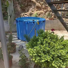 JINMLBO Aquarium Pool Pond with Stand, Pool Above Ground Circular Canvas Fish Pond Upgrade Large Water Tank with Drain Valve for Garden Farmed Koi,Children's Play Pool (Color : Blue, Size : 4x1.2m)
