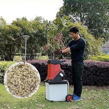 IMOSEI Garden Branch Shredder, 2500W Powerful Electric Wood Chipper Mulcher with Transport Wheel Move Easily，Max.40mm Cutting Capacity, 50L Collection Box, for Lawn and Garden
