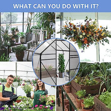 BouPower 6x6 FT Polycarbonate Greenhouse,Aluminum Strudy Walk-in Greenhouses for Outdoor Backyard in All Season, Black