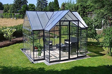 Palram Canopia 12x10 Garden Solarium Greenhouse Charcoal Gray