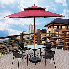 QZQHNYJ 3M Parasols Patio Umbrella Garden Double Topwaterproof Umbrella/Shade with Base,for Beach/Pool/Patio/Balcony/Patio