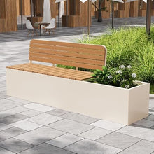 Terrace Bench with Flower Box Suitable for Outdoor Parks Decor(Medium)