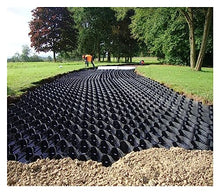 Permeable Pathway Grid Geocell, 2"/ 3"/ 4" Depth HDPE Gravel Grids for Garage Garden Stones Walkway, Flexible Cuttable Honeycomb Paving Stabilizer (Color : 4"/10cm High, Size : 3x50 m (10x164 ft))